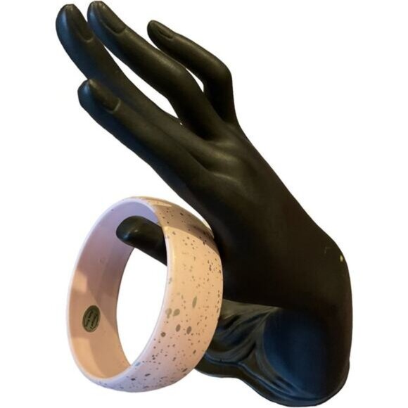 Vintage Pink Speckled Bangle Bracelet - Picture 3 of 4